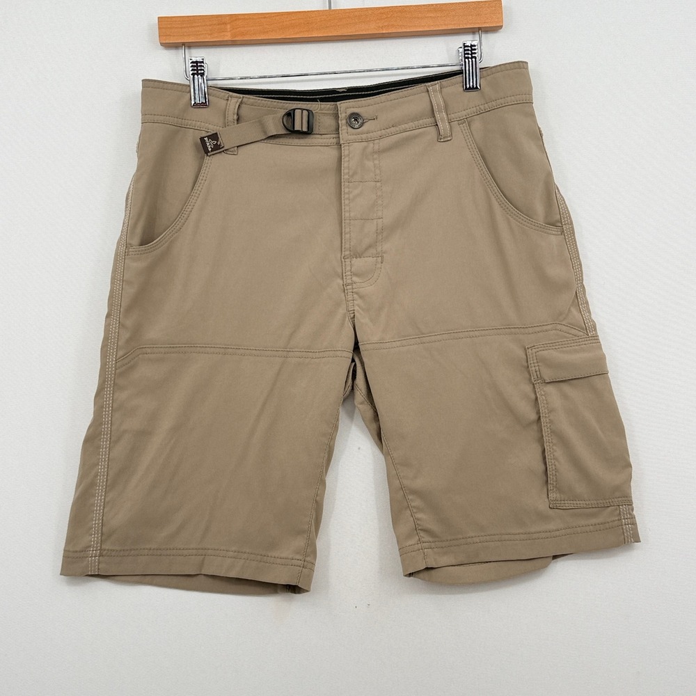 Prana Zion Cargo Shorts Mens 30 x 10 Tan Khaki Hiking Gorpcore Outdoor Utility